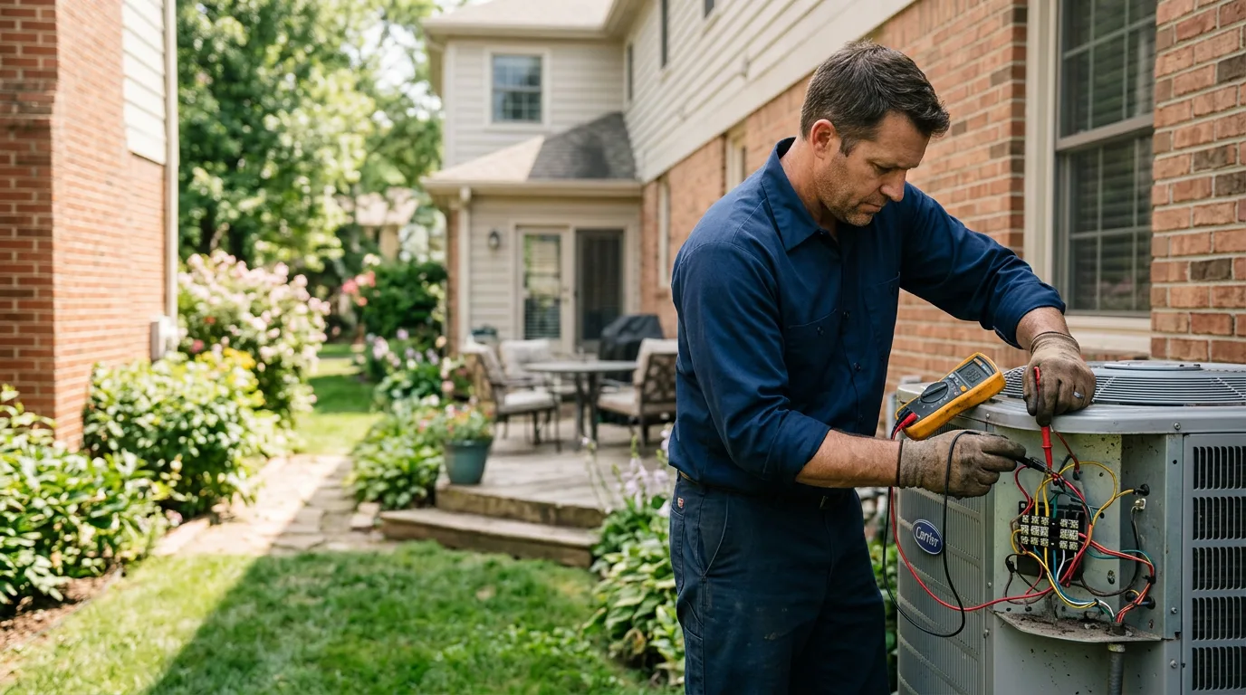 HVAC technician working near Donnellson, IA